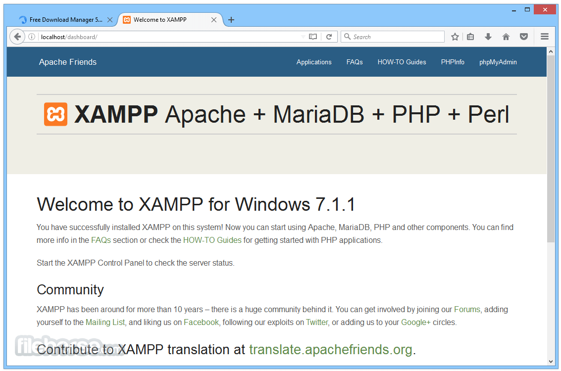 xampp control panel v3 2.2 free download for windows 10